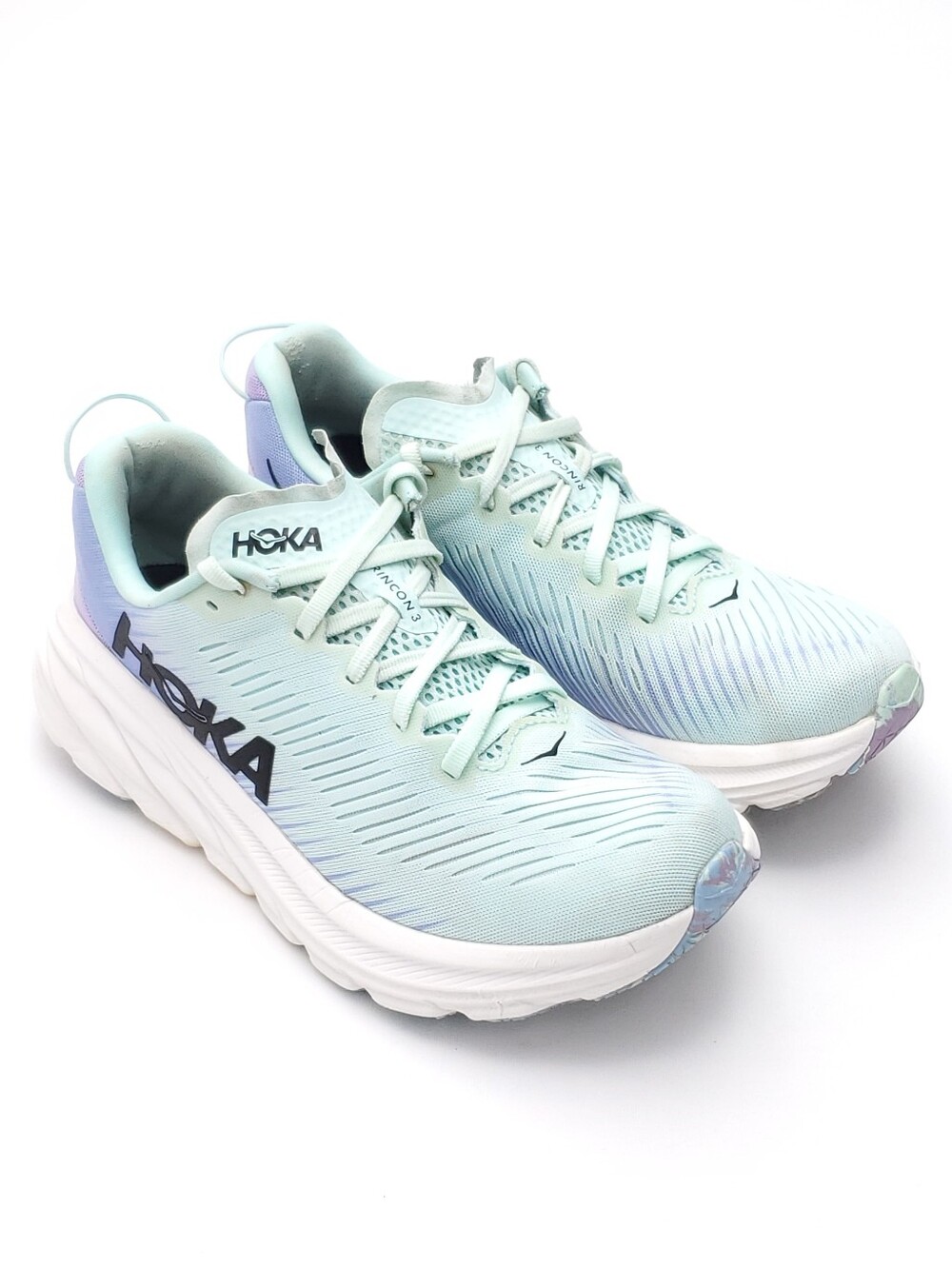 HOKA ONE ONE Rincon 3 Sunlit Ocean Airy Blue Women's 8 Running Athletic Shoes